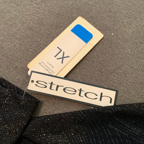 Notations Sparkly 3/4 Sleeve Tie Side Blouse SzXL - Picture 6 of 7